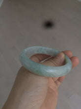 Load image into Gallery viewer, 57.5mm certified 100% natural type A light green/white jadeite jade bangle Q122-0037
