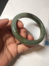 Load image into Gallery viewer, 55.4mm certified 100% natural Type A dark green yellow gray black jadeite jade bangle AA72-7576
