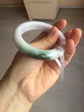Load image into Gallery viewer, 54mm Certified 100% natural Type A olive green/white/purple jadeite jade bangle AX96-5190
