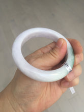 Load image into Gallery viewer, 54mm Certified 100% natural Type A olive green/white/purple jadeite jade bangle AX96-5190
