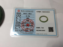 Load image into Gallery viewer, 56.2mm certified 100% Natural dark green/black nephrite (碧玉)  bangle Ht168-10-3918
