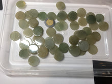 Load image into Gallery viewer, 100% Natural type A light icy watery green/yellow/gray (黄杨绿)round Jadeite Jade safe and sound pendant group BF158
