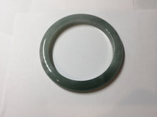 Load image into Gallery viewer, 53mm Certified Type A 100% Natural oily dark green(老油青)/gray Jadeite bangle PF1-(2775)
