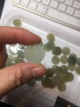 Load image into Gallery viewer, 100% Natural type A light icy watery green/yellow/gray (黄杨绿)round Jadeite Jade safe and sound pendant group BF158
