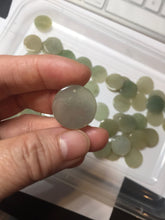 Load image into Gallery viewer, 100% Natural type A light icy watery green/yellow/gray (黄杨绿)round Jadeite Jade safe and sound pendant group BF158
