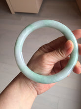 Load image into Gallery viewer, 75.7mm certified Type A 100% Natural sunny green/light green round cut plus size Jadeite Jade bangle AY100-9626
