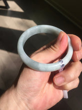 Load image into Gallery viewer, 53.5mm certified 100% natural type A light green white blue jadeite jade bangle BQ22-3791
