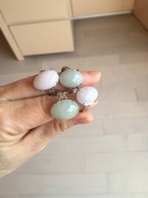 Load image into Gallery viewer, 100% natural type A icy watery green dark green four-prong jadeite jade ring group AA91
