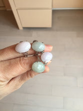 Load image into Gallery viewer, 100% natural type A icy watery green dark green four-prong jadeite jade ring group AA91
