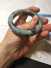 Load image into Gallery viewer, 52.5mm certified Type A 100% Natural dark green/black Jadeite Jade bangle PD135-6275
