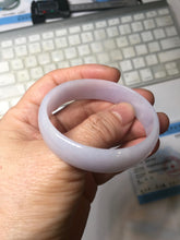 Load image into Gallery viewer, 49.6mm Certified Type A 100% Natural light purple white Jadeite Jade bangle BS119-1524
