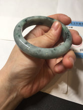 Load image into Gallery viewer, 52.5mm certified Type A 100% Natural dark green/black Jadeite Jade bangle PD135-6275
