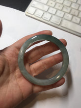 Load image into Gallery viewer, 53mm Certified Type A 100% Natural oily dark green(老油青)/gray Jadeite bangle PF1-(2775)
