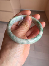 Load image into Gallery viewer, 58.8mm Certified Type A 100% Natural sunny green/white/beige Jadeite bangle PH41-0494
