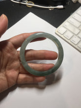Load image into Gallery viewer, 53mm Certified Type A 100% Natural oily dark green(老油青)/gray Jadeite bangle PF1-(2775)
