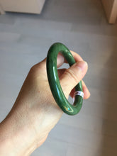 Load image into Gallery viewer, 56.2mm certified 100% Natural dark green/black nephrite (碧玉)  bangle Ht168-10-3918
