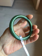 Load image into Gallery viewer, 56.2mm certified 100% Natural dark green/black nephrite (碧玉)  bangle Ht168-10-3918
