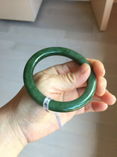 Load image into Gallery viewer, 56.2mm certified 100% Natural dark green/black nephrite (碧玉)  bangle Ht168-10-3918

