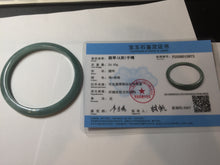 Load image into Gallery viewer, 59.2mm Certified Type A 100% Natural green/blue/black/gray/black Guatemala slim Jadeite bangle PF11-5873
