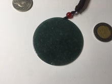Load image into Gallery viewer, 48.7mm 100% Natural dark green/black/gray Guatemala jadeite intaglio dragon Pendant/handhold worry stone PD193
