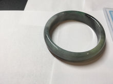 Load image into Gallery viewer, 51.2mm Certified  Type A 100% Natural sunny green gray black(Wuji) Mountains Embrace Emerald(群山怀翠) jadeite jade bangle AZ180-0509
