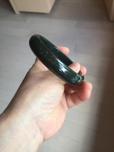 Load image into Gallery viewer, 64.6mm certified 100% Natural dark green/black meteorite Stellar Night sky nephrite bangle HN165-5034
