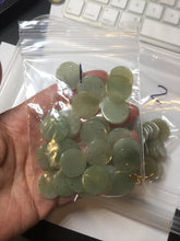 Load image into Gallery viewer, 100% Natural type A light icy watery green/yellow/gray (黄杨绿)round Jadeite Jade safe and sound pendant group BF158
