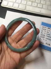 Load image into Gallery viewer, 59.2mm Certified Type A 100% Natural green/blue/black/gray/black Guatemala slim Jadeite bangle PF11-5873
