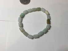 Load image into Gallery viewer, 9.9-10.5mm size 52-54mm 100% natural type A light green jadeite jade beads bracelet PC54
