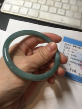 Load image into Gallery viewer, 59.2mm Certified Type A 100% Natural green/blue/black/gray/black Guatemala slim Jadeite bangle PF11-5873
