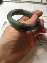 Load image into Gallery viewer, 51.2mm Certified  Type A 100% Natural sunny green gray black(Wuji) Mountains Embrace Emerald(群山怀翠) jadeite jade bangle AZ180-0509
