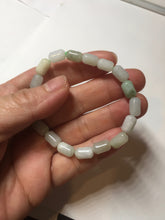 Load image into Gallery viewer, 9.9-10.5mm size 52-54mm 100% natural type A light green jadeite jade beads bracelet PC54
