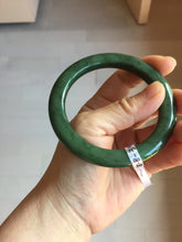 Load image into Gallery viewer, 57.4m certified 100% Natural dark green/black nephrite (碧玉)  bangle HT168-8-3907
