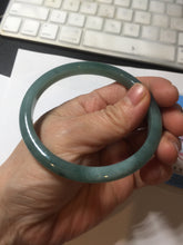 Load image into Gallery viewer, 59.2mm Certified Type A 100% Natural green/blue/black/gray/black Guatemala slim Jadeite bangle PF11-5873
