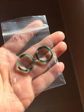 Load image into Gallery viewer, Size 2–9 1/2 100% Natural Type A Icy Watery Dark Green Blue-Gray Black “Hidden Ink Lake” Slim Guatemala Jadeite Jade Band Ring Group PB304
