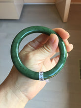 Load image into Gallery viewer, 57.4m certified 100% Natural dark green/black nephrite (碧玉)  bangle HT168-8-3907
