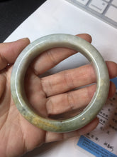 Load image into Gallery viewer, 56.1mm 100% natural certified light green yellow purple jadeite jade bangle BM92-9766
