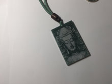 Load image into Gallery viewer, 100% natural blue/gray Guatemala  jadeite jade Guanyin (观音) safe and sound pendant/worry stone/decor PD194
