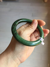 Load image into Gallery viewer, 57.3m certified 100% Natural dark green/black nephrite (碧玉)  bangle HT168-7-3894
