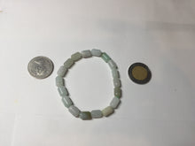 Load image into Gallery viewer, 9.9-10.5mm size 52-54mm 100% natural type A light green jadeite jade beads bracelet PC54
