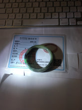 Load image into Gallery viewer, 51.2mm Certified  Type A 100% Natural sunny green gray black(Wuji) Mountains Embrace Emerald(群山怀翠) jadeite jade bangle AZ180-0509
