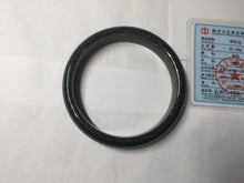 Load image into Gallery viewer, 64.6mm certified 100% Natural dark green/black meteorite Stellar Night sky nephrite bangle HN165-5034
