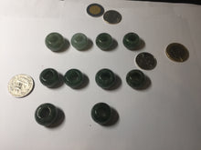 Load image into Gallery viewer, 20(16)x12.9(12.4)mm Type A 100% Natural dark green/gray/black(老油青) donut shape Jadeite Jade LuluTong (Every road is smooth) bead pendant PD195
