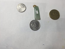 Load image into Gallery viewer, 100% Natural type A icy watery light green Jadeite Jade bamboo pendant PC124-1
