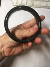 Load image into Gallery viewer, 64.6mm certified 100% Natural dark green/black meteorite Stellar Night sky nephrite bangle HN165-5034
