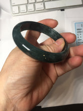 Load image into Gallery viewer, 56.7mm Certified Type A 100% Natural dark green/blue/gray/black Guatemala Jadeite bangle PJ143-1473
