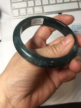 Load image into Gallery viewer, 56.7mm Certified Type A 100% Natural dark green/blue/gray/black Guatemala Jadeite bangle PJ143-1473
