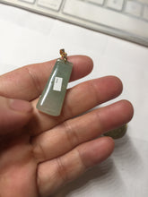 Load image into Gallery viewer, 100% Natural type A icy watery light green Jadeite Jade bamboo pendant PC124-1
