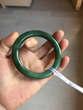 Load image into Gallery viewer, 57.5m certified 100% Natural dark green/black nephrite (碧玉)  bangle HT168-6-3916
