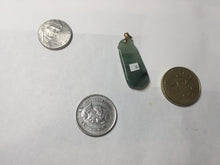 Load image into Gallery viewer, 100% Natural type A icy watery dark green/black Jadeite Jade blessed melon pendant PC124-2
